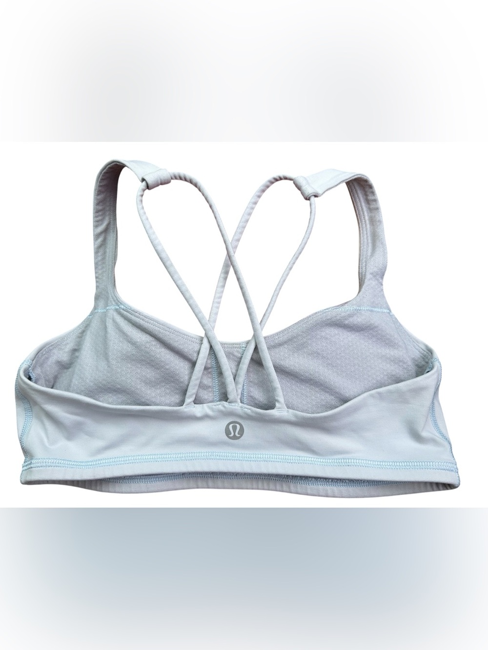 Lululemon Free to Be Sports Bra Strappy Light Blue Yoga Active Women's Sz 6 - Picture 3 of 10